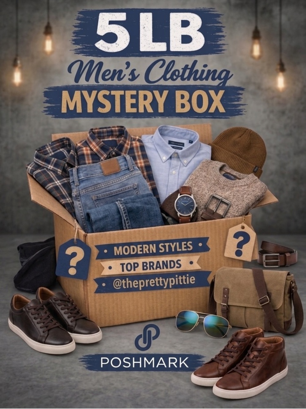 🎁 Men’s Various Size 5LB‎ Mystery Box | Curated Bundle | Surprise Styles!